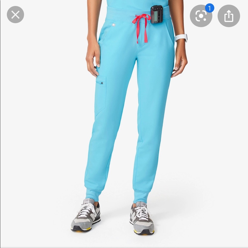 NWT FIGS NEON BLUE ZAMORA JOGGERS